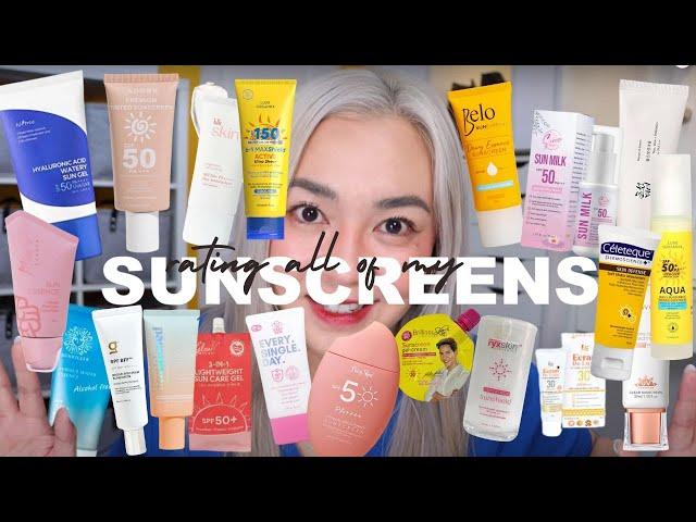 RATING ALL OF MY SUNSCREENS!!