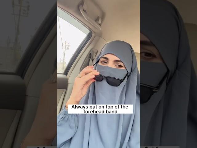How to wear sun glasses with jilbab #simple #hijab #niqab #elegant #jilbab