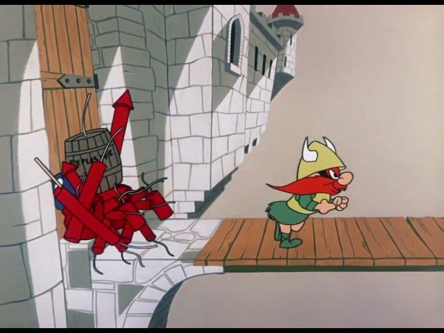 Yosemite Sam , Bugs Bunny -name of episode "Prince Violent"-Year of production  1961