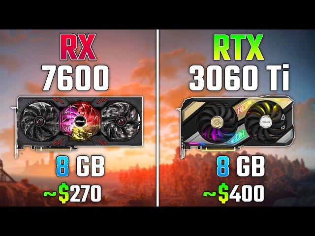 RX 7600 vs RTX 3060 Ti + R7 7800X3D | Test in 7 Games