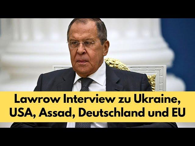 Sergej Lawrow Interview: Trump, Prognose 2025, Ukraine, Selensky, Assad, BRICS! Deutsch Übersetzung