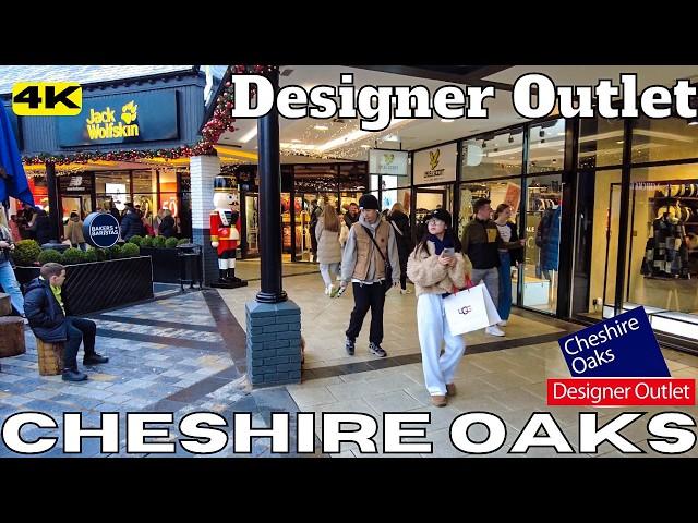 England CHESHIRE OAKS Designer OUTLET  Walk Tour - Biggest Outlet in  United Kingdom UK 4K