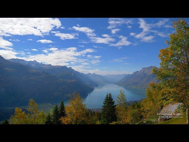 4K Brienzersee Berner Oberland SWITZERLAND アルプス山脈