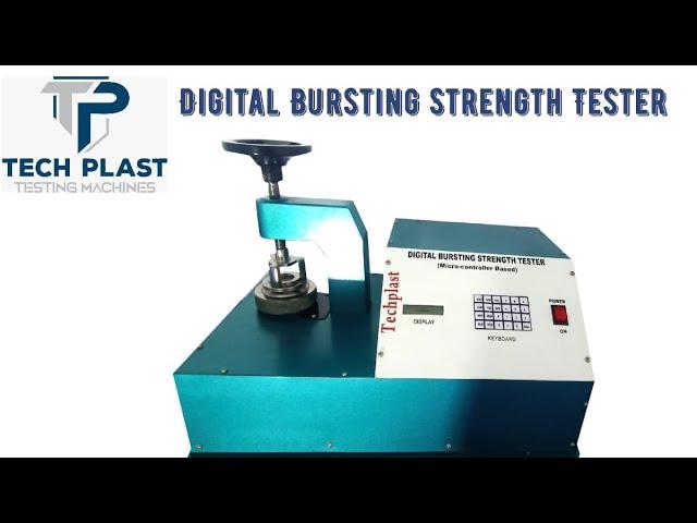 Digital Bursting Strength Tester | Techplast Testing Machines | Manufacturer of Bursting Tester