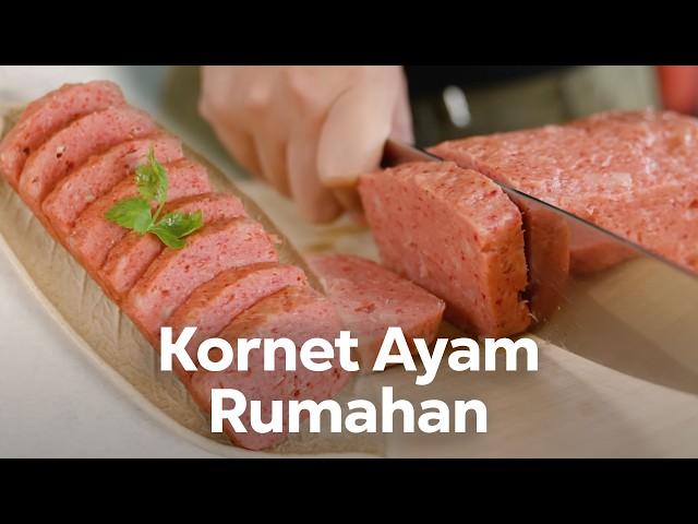 KORNET AYAM HALAL RUMAHAN ! RESEP HOMEMADE CHICKEN LUNCHEON !