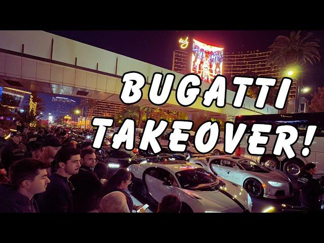 Bugatti's Takeover the Las Vegas Strip During Formula 1 Race Friday Night