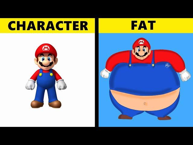 SUPER MARIO CHARACTERS FAT VERSION