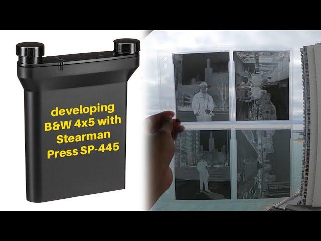 How I Develop B&W 4x5 Film! | Stearman Press SP-445