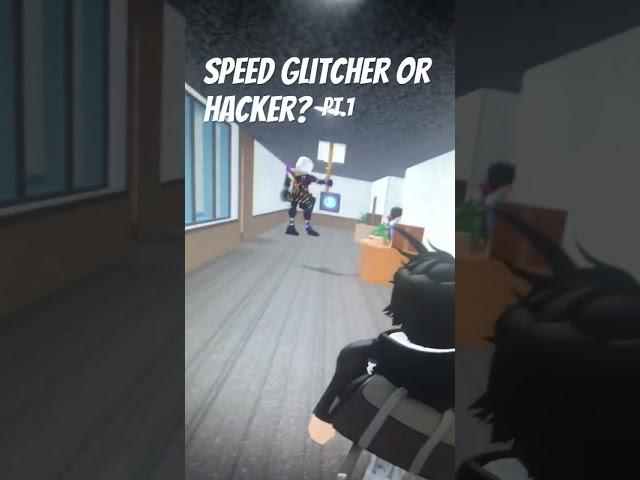 Speed glitcher or Hacker pt.1 (mm2) #youtubeshorts #roblox #hacker #speed glitcher#mm2