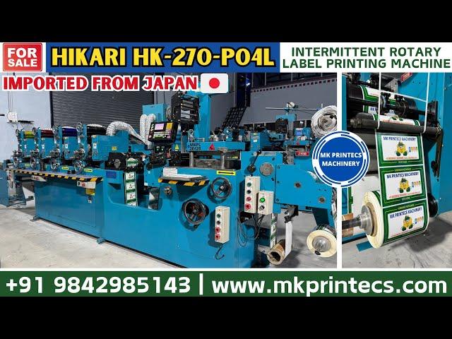 MKPL-20420 | HIKARI HK 270 P04L - INTERMITTENT LABEL PRINTING MACHINE | MK PRINTECS | +91 9842985143