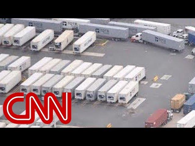 Thousands of containers with supplies sitting on Puerto Rico dock