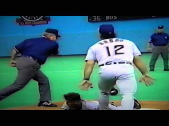 Jay Buhner Cannon Throws Out Fernando Vina At Third!