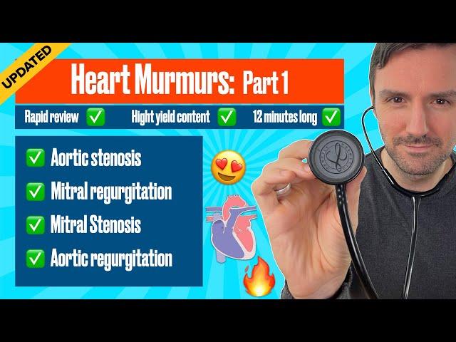 Heart murmurs for beginners    Aortic & Mitral stenosis, Aortic & mitral regurgitation