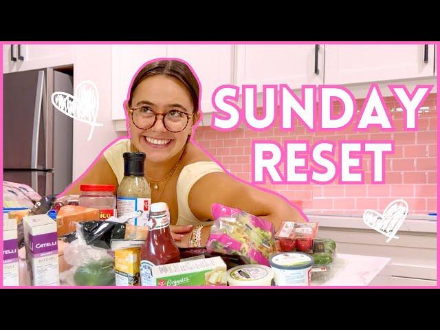 SUNDAY RESET | cleaning, groceries & meal prep