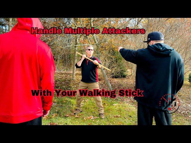 Handle MULTIPLE ATTACKERS With Your Walking Stick