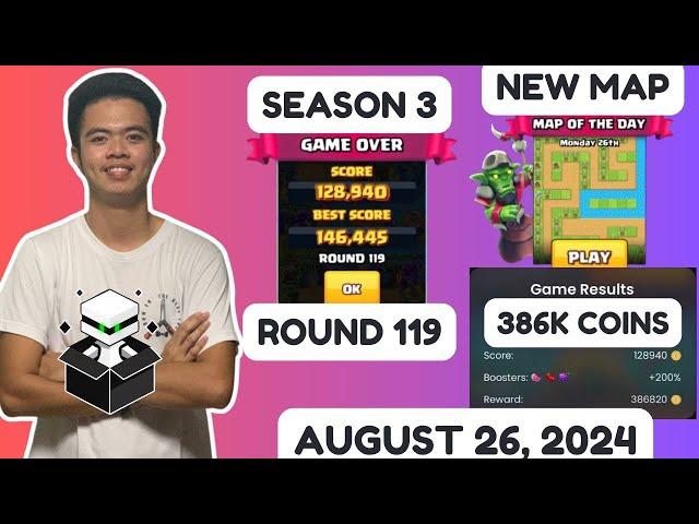 Zargates Strategy | Zargates Today | August 26, 2024 | Round 119 | 386k coins |  Season 3 #zargates