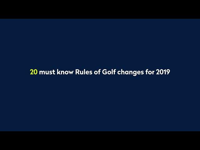 New Golf Rules for 2019