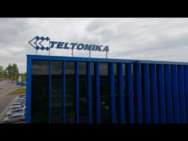 Drone flight inside Teltonika EMS manufacturing facility