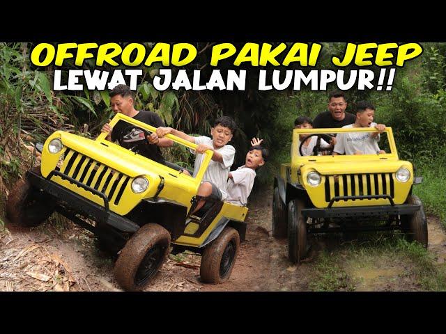 OFFROAD PAKAI JEEP!! DITDIM PAKAI JEEP RUBICON MINI GRASSTRACK DI HUTAN, SERU BANGET