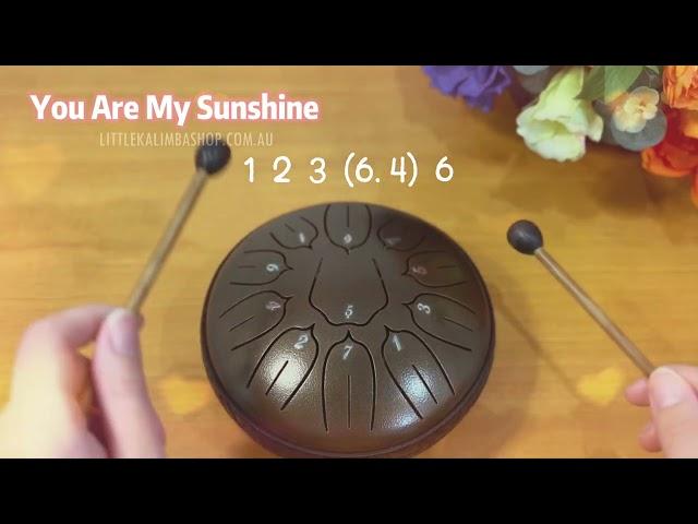 You Are My Sunshine Tongue Drum Tutorial for beginners 11 note