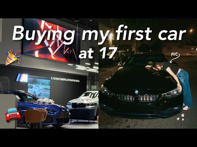 BUYING MY FIRST CAR AT 17! | the process, getting insurance, car tour