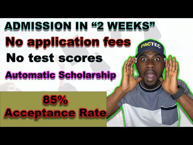 Admission in "2 weeks" plus Automatic Scholarship || Apply for free