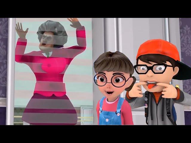 Scary Teacher 3D - Nick & Tani troll Miss T with tape - Scary Teacher 3D Animation