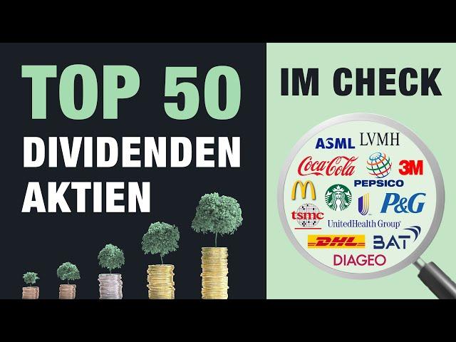 JETZT noch Kaufen? TOP 50 Dividenden-Aktien 2024