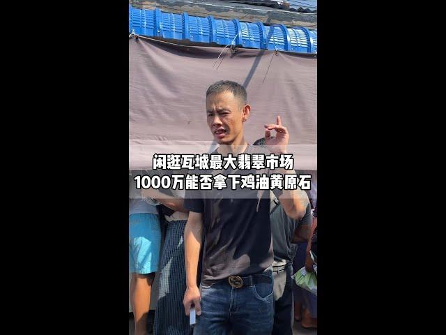 闲逛瓦城最大翡翠市场！1,000万能否拿下木那鸡油黄原石！