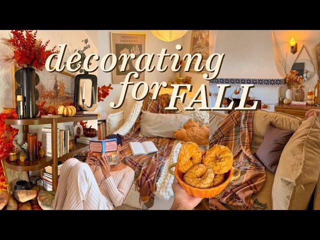 DECORATING FOR FALL unpacking decor, baking & new sofa!