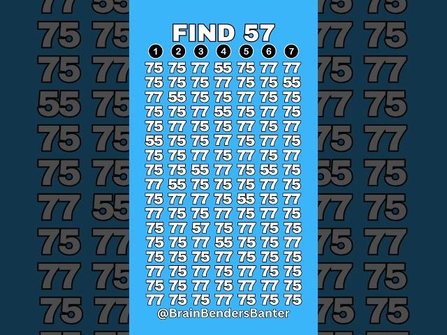 Can You Spot the 57 Before Time Runs Out? #shorts