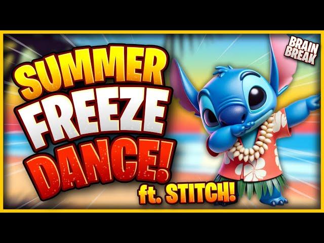 ️ Summer Freeze Dance! Ft. Stitch ️ Stitch Brain Break ️ Just Dance ️ Danny Go Noodle ️