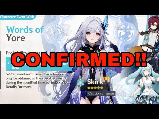 SKIRK RELEASE DATE, VISION & WEAPON AND OFFICIAL NEW CHARACTERS INFO - Genshin Impact