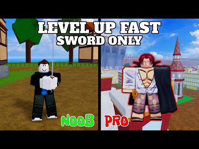 How to LEVEL UP FAST in the First Sea using SWORD ONLY in BLOX FRUITS | LVL 1 to 700