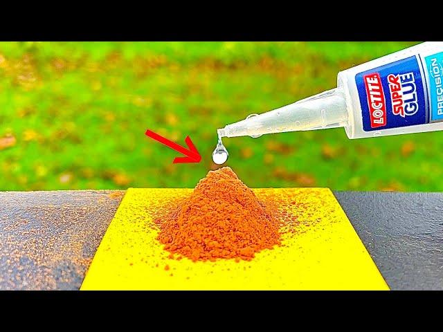 Chemical reaction of super glue and saw dust / First aid for damaged wood [Woodworking Tips]