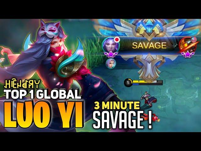 SAVAGE! In 3 Minute, Luo Yi Insane Burst Damage [ Top 1 Global Luo Yi ] By ꃅꍟꈤꀸꋪꌩ - Mobile Legends