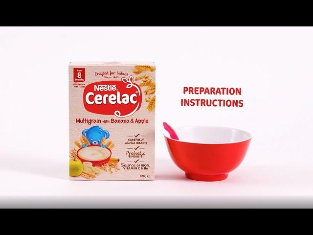 How to Prepare CERELAC Multigrain with Banana & Apple | Infant Cereal | Nestlé Baby & me
