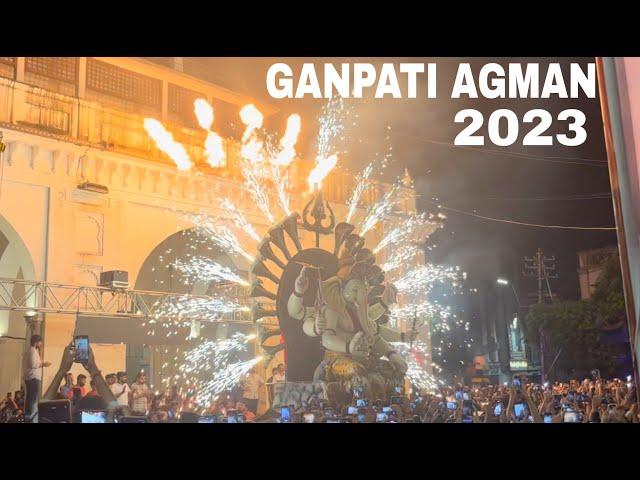 VLOG-18 PAUVA VALA GALI GANPATI AGMAN || JAY AMBE SOUND || VADODARA ️