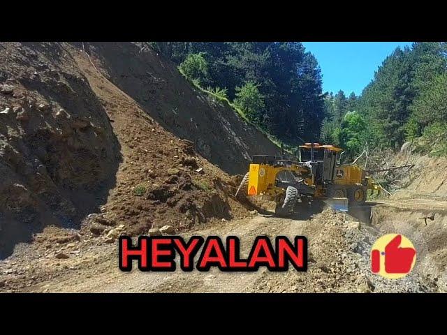 DEERE GREYDER HEYELAN ~ VİRAJ ÇALIŞMASI ~ landslide Study #caterpillar #johndeere #greyder