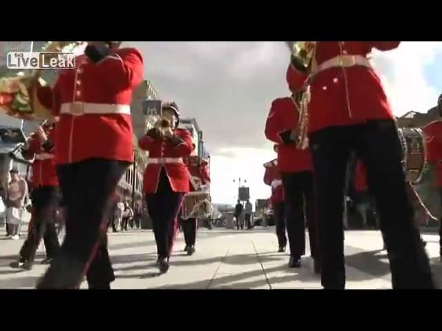 British Army Flash mob In Cardiff