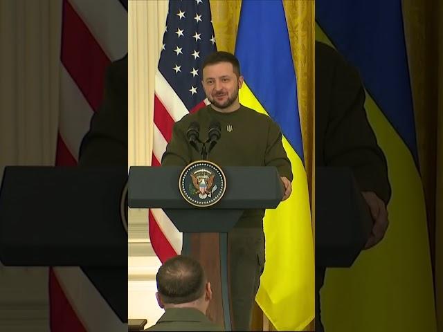 Zelenskyy and Biden prompt laughter at news conference