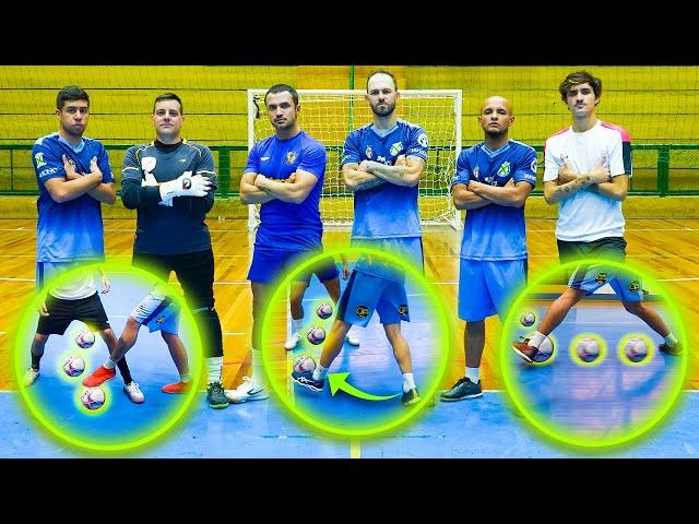 Aprenda como Lucaneta, Gleison e Serginho Paulista fazem seus dribles no futsal