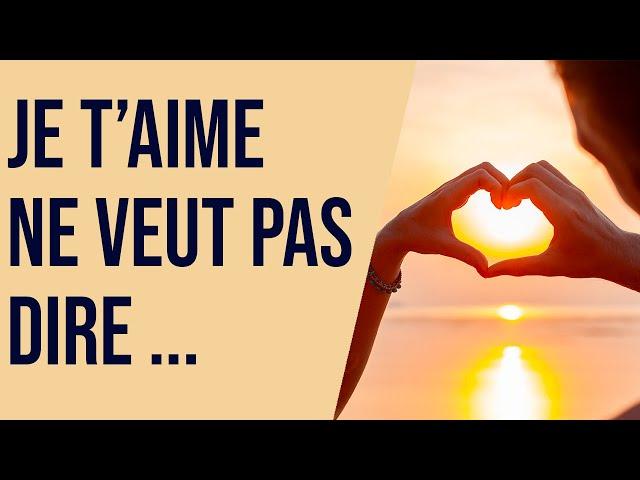 Je t'aime ne veut pas dire ...