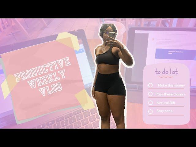 PRODUCTIVE WEEKLY VLOG ! BEST VERSION OF MYSELF! WORK+ SCHOOL + GYM