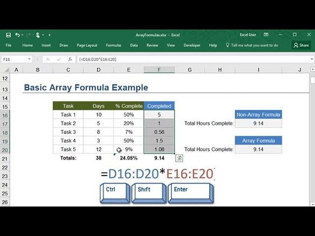 How to Create Array Formulas in Excel