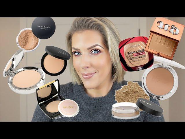 ALL About Powder Foundations | Ranking My Top 15 | Time Stamps | Review and Demo