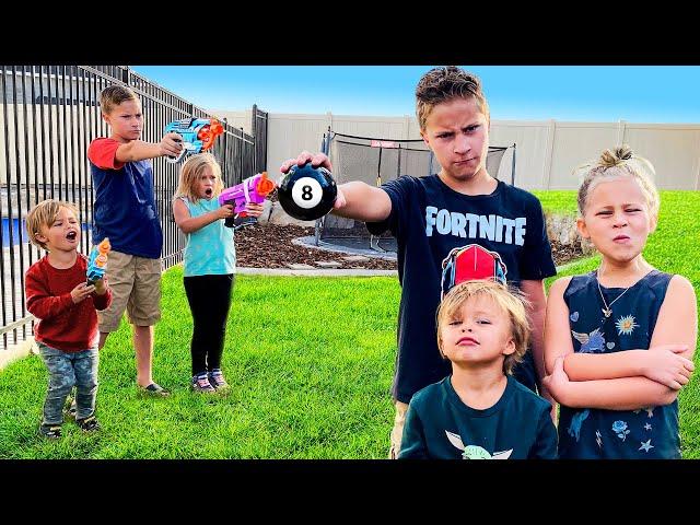 Nerf Battle: Hero Kidz vs Villain Kidz