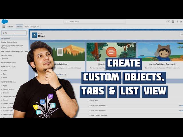 Create Custom Object, Tabs and ListView in lightning, Salesforce | EP02