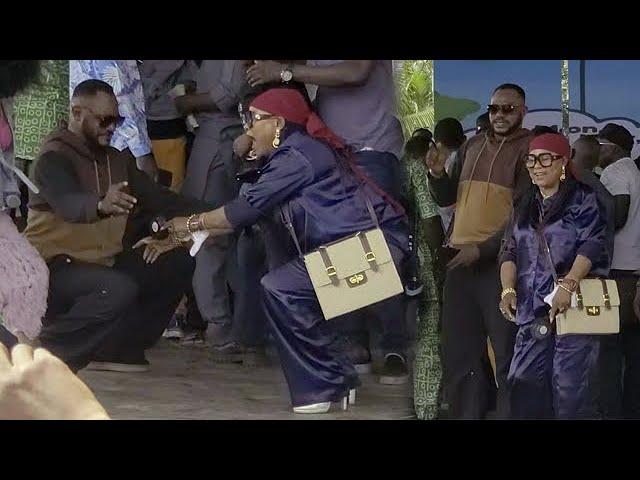 Sola Sobowale & Odunlade Adekola dancing competition on Stage