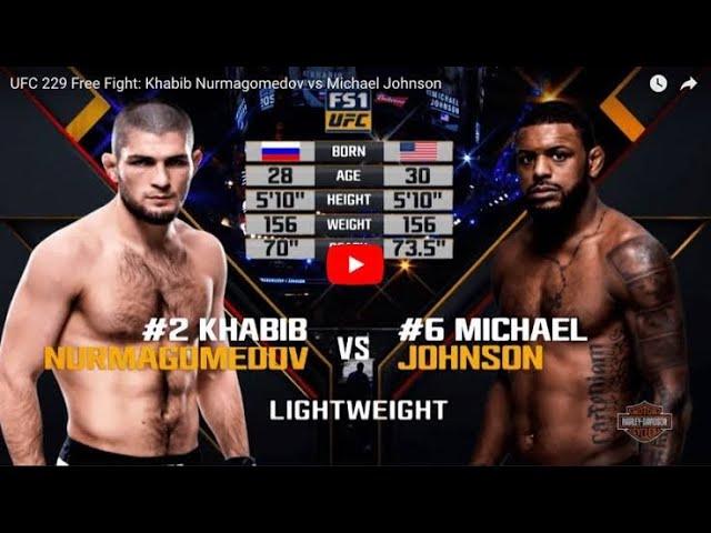 [UFC 242] khabib Nurmagomedov vs Michael Johnson full fight